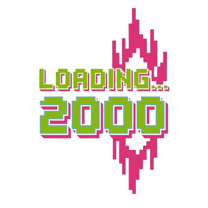 Retro Pixel Loading 2000 Design