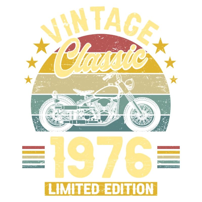 1976 Biker 50. Geburtstag Mann
