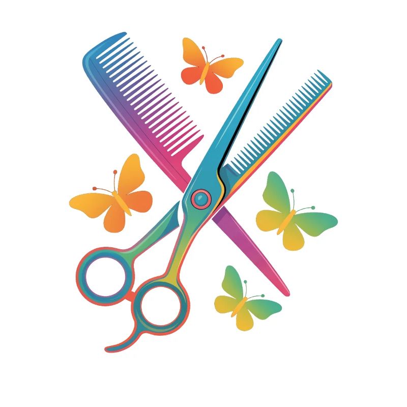 Coiffeur Ciseaux Peigne Papillon