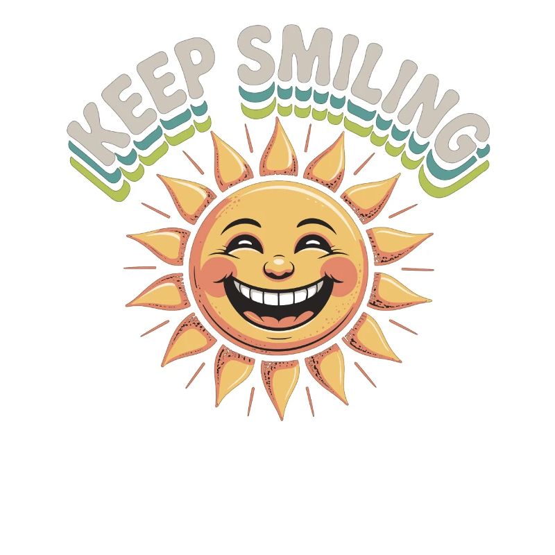 Graphique de soleil souriant avec message