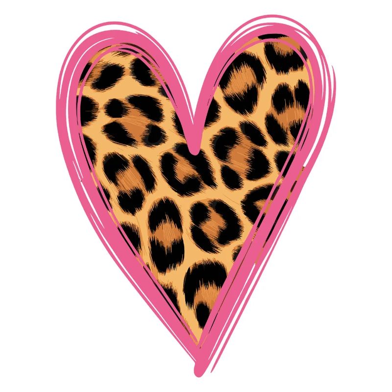 Leopard Pattern Heart Design