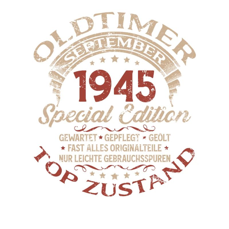 80. Geburtstag Geschenk Oldtimer September 1945