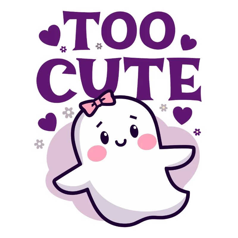 Too Cute Ghost - Cute Ghost Saying