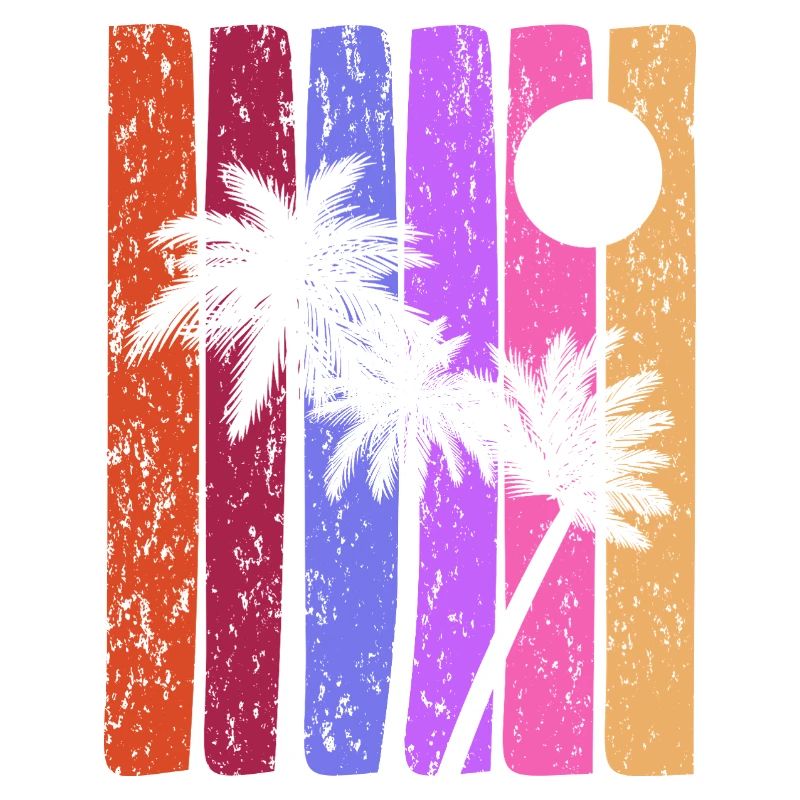 Rayures tropicales coucher de soleil