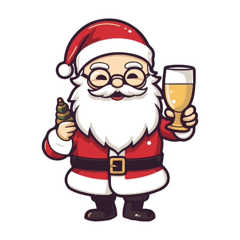 Weihnachtsmann Drinking Comic Weihnachten