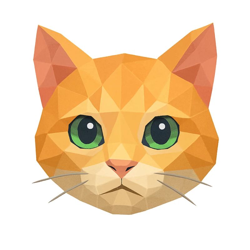 Polygon Cat – Geometric Cat Design