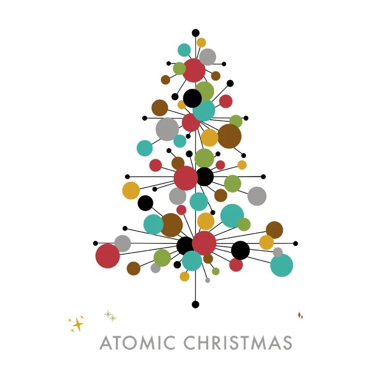 Noël atomique - Conception rétro d’arbre de Noël