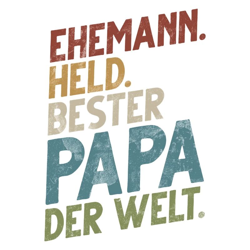 Ehemann Held Bester Papa Der Welt Retro
