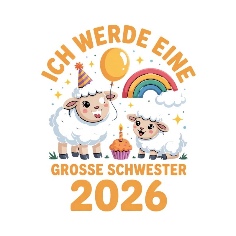 Ich werde eine grosse Schwester 2026 Schaf Lamm