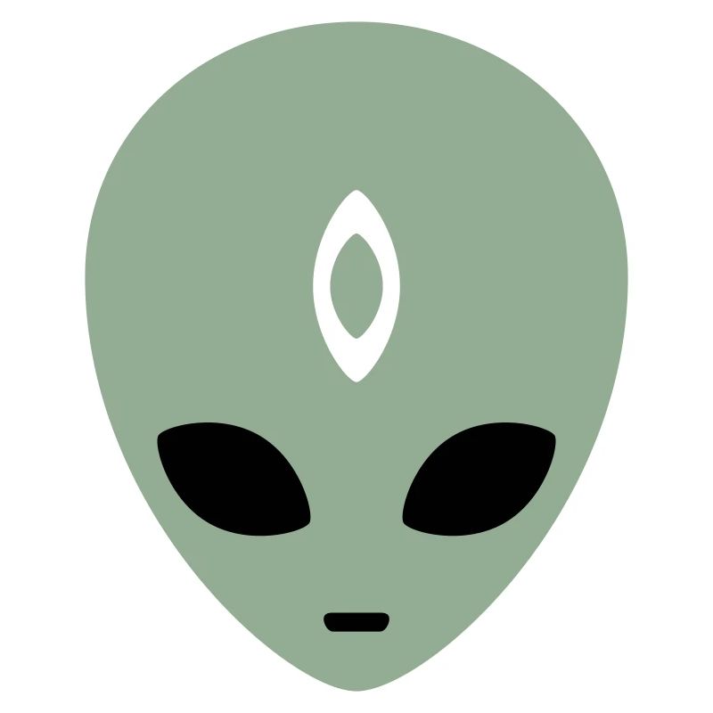 Alien Head Third Eye (three colours)
