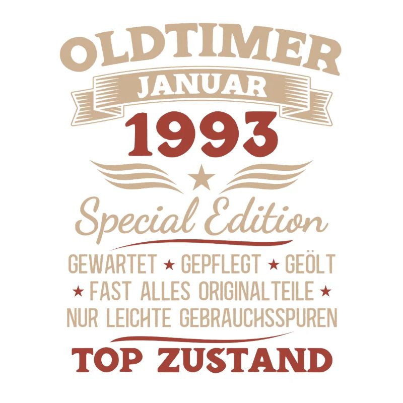 33. Geburtstag Geschenk Oldtimer Januar 1993