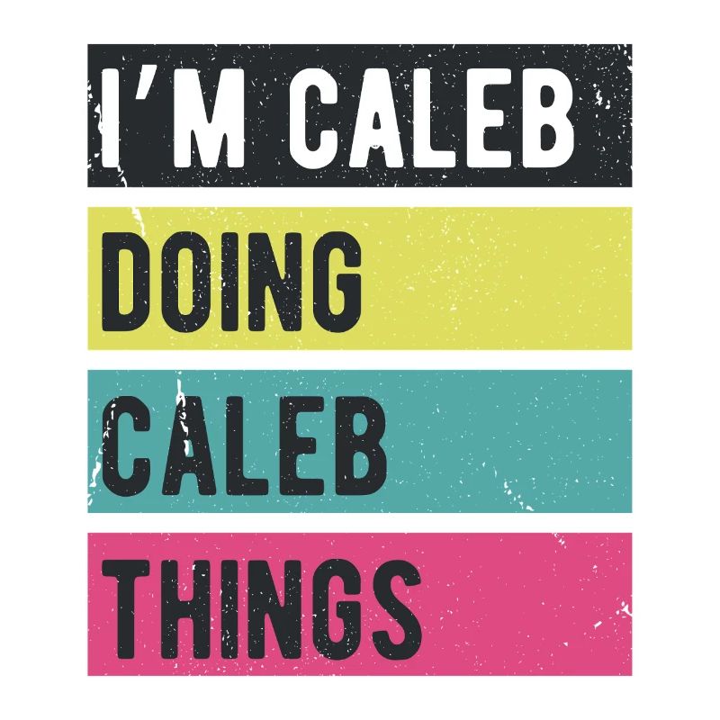 Je suis Caleb, je fais des choses de Caleb, des couleurs rétro
