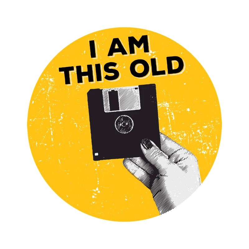 I am this old floppy disk 80s retro