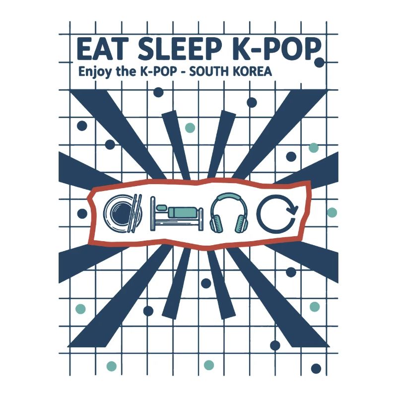 Mange, dors, K-Pop, profite du K-Pop, Corée du Sud, coréen