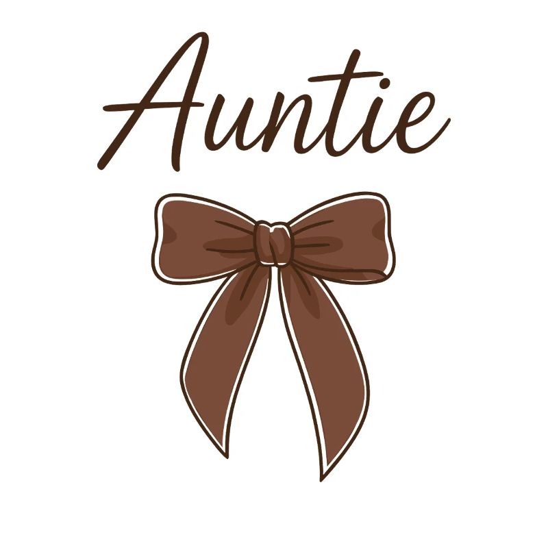 Auntie Bow - Brown Script Bow
