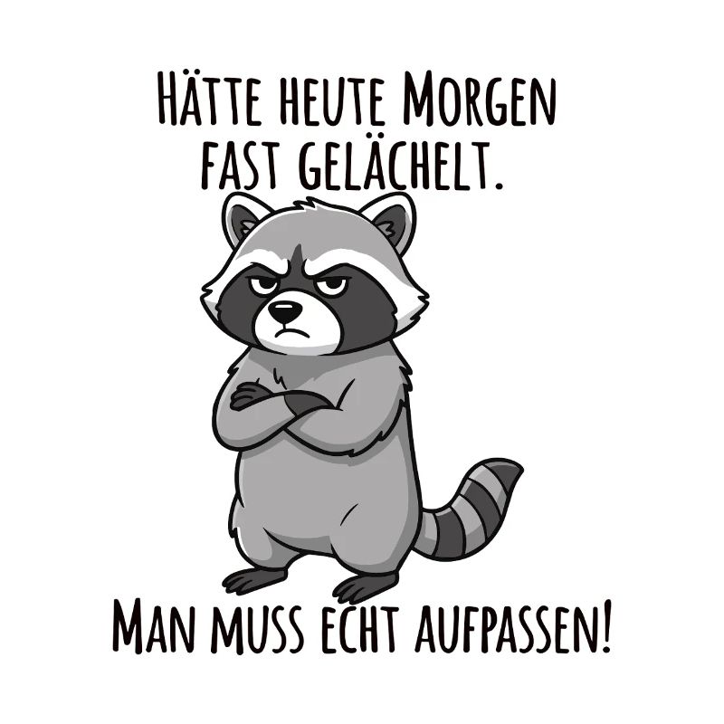 Almost Smiled – Grumpy Raccoon Morning Grouch