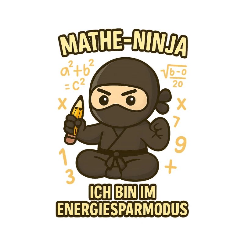 Funny math ninja for math teacher