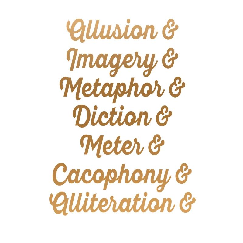 Gold Script Literary Devices Typography