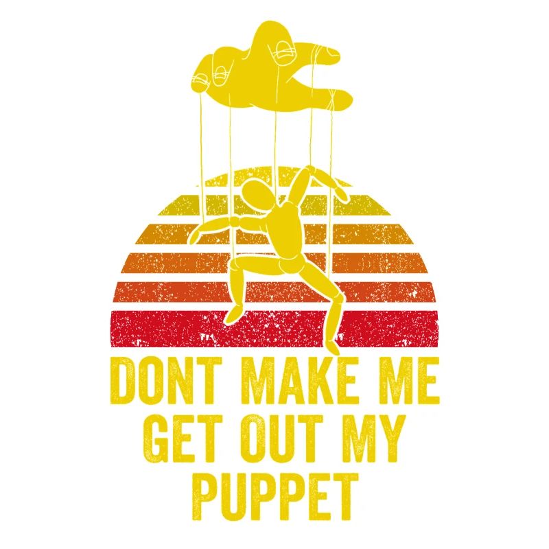 Puppet On Strings Retro Graphic