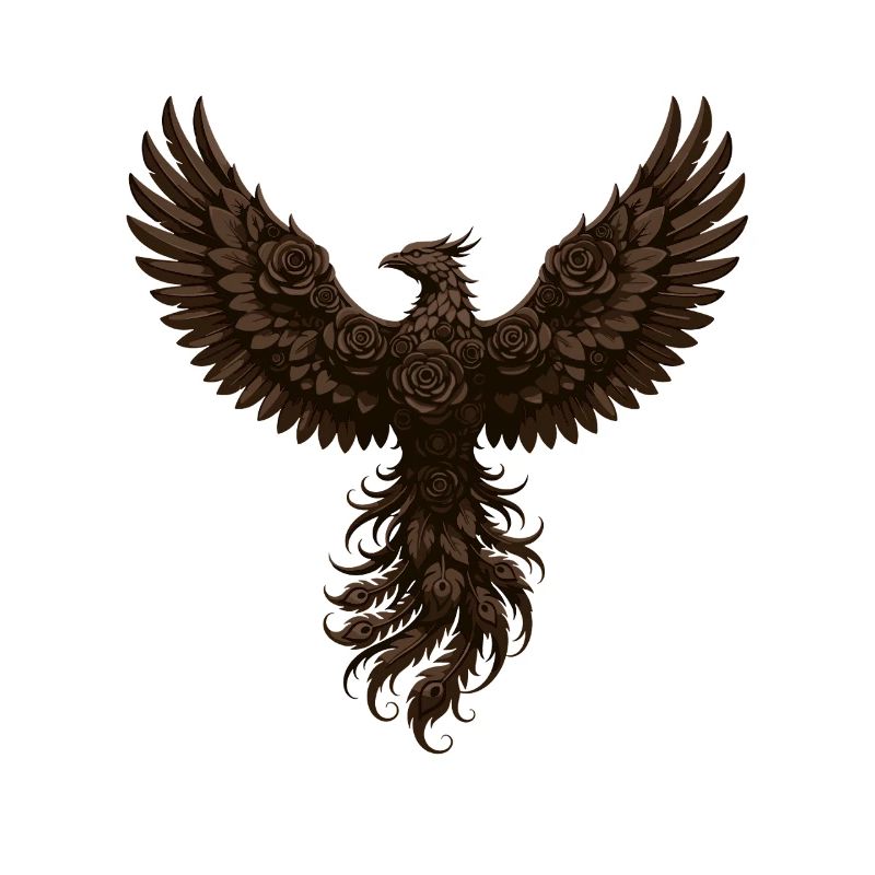 Dark brown rose phoenix