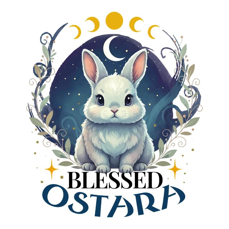 Happy Easter Ostara Rabbit Pagan