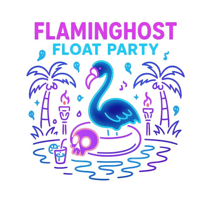 Flaminghost Float Party Piscine d’Halloween