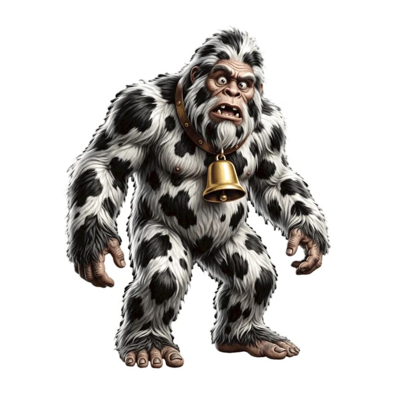 Funny Mixed Bigfoot Cow Pattern