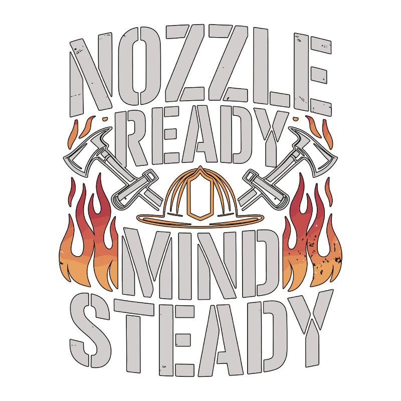 Fire Engineer Nozzle Ready Mind Steady Firefighter