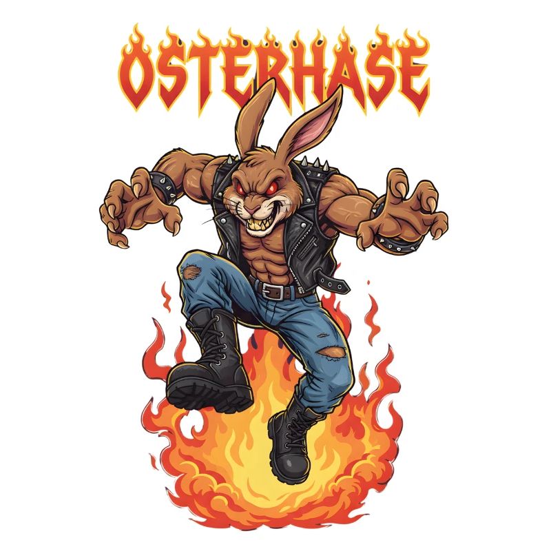 Heavy Metal Easter Bunny Rocker Easter Hardcore Bunny