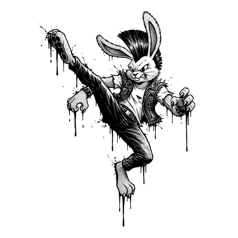 Heavy Metal Easter Bunny Rocker Easter Hardcore Bunny