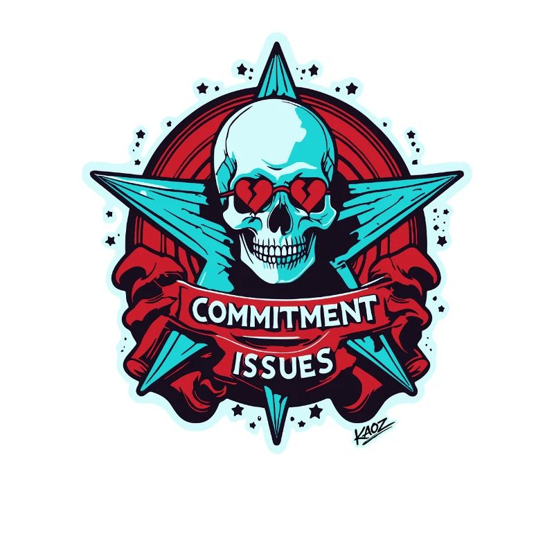 Commitment Issues Skull Badge