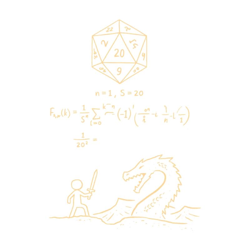 D20 Dice Probability Shirt RPG Nerd Math Fantasy