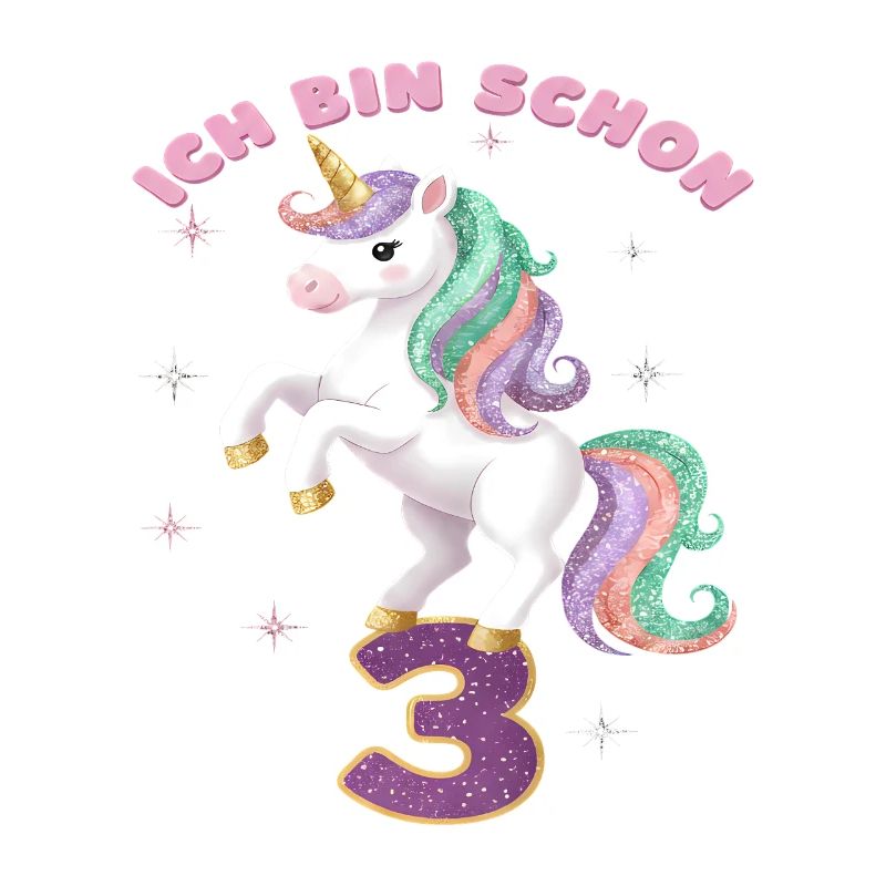 4. Geburtstag Einhorn Mädchen Ich bin schon 4