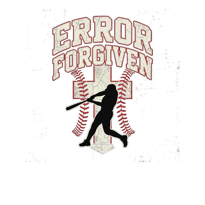 Error Forgiven Christlicher Baseball Glaube Jesus
