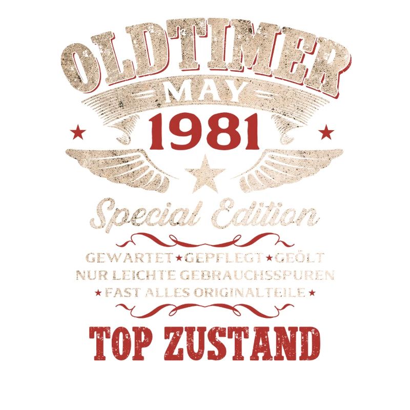45. Geburtstag Geschenk Mann Oldtimer Mai 1981