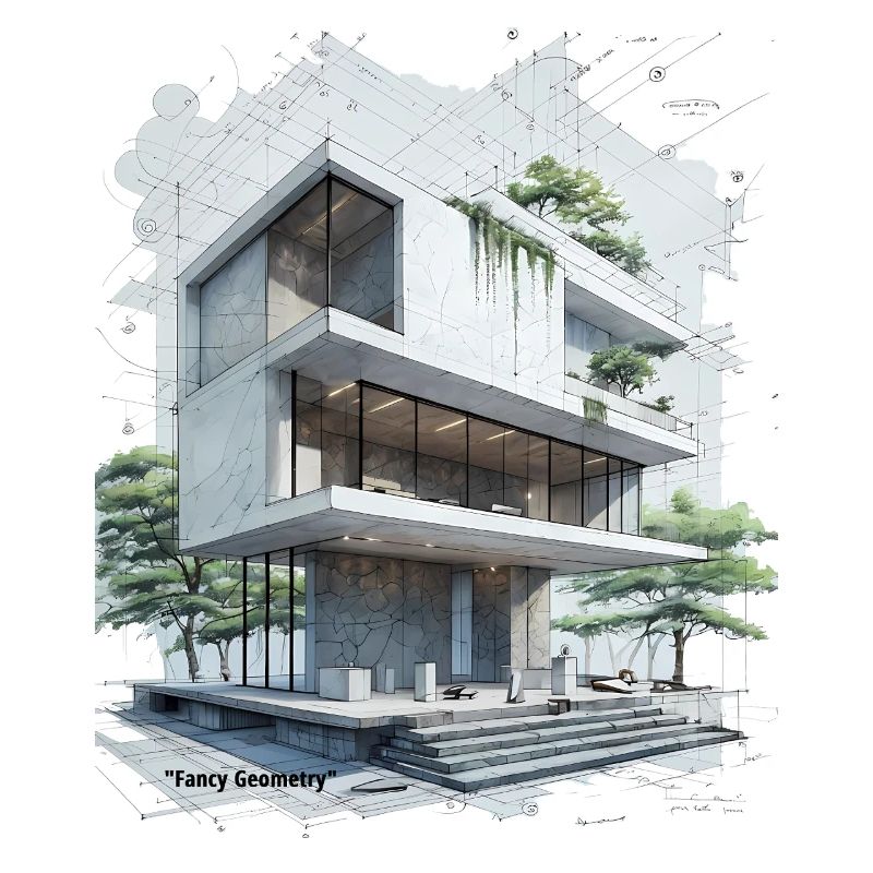 Fancy Geometry Modern House
