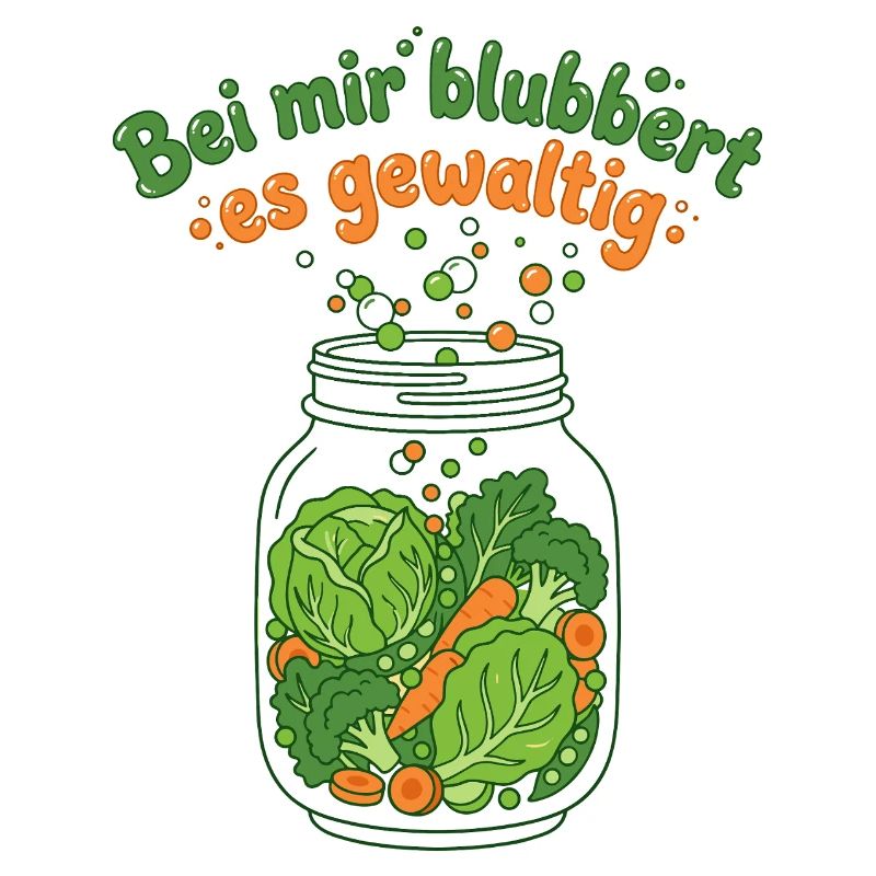 Fermentation Vegetable Mason Jar Bubbling