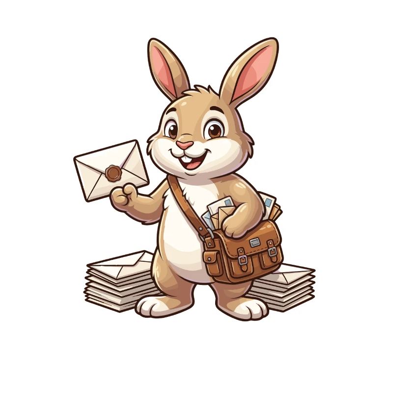 Postbunny mit Briefen