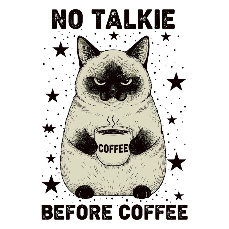 Pas de conversation devant un chat amateur de café
