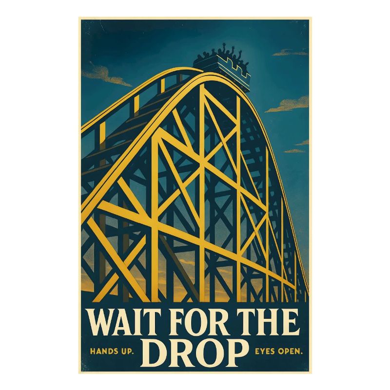 Warte auf den Drop | Achterbahn Thrill