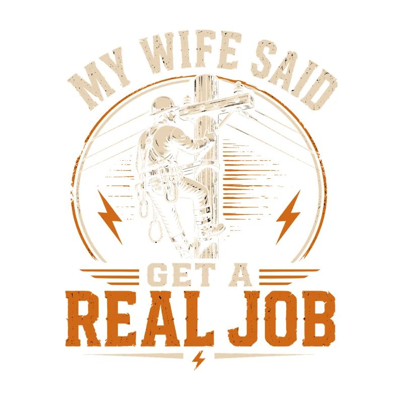 Lineman Electricity Engineer Dad Design