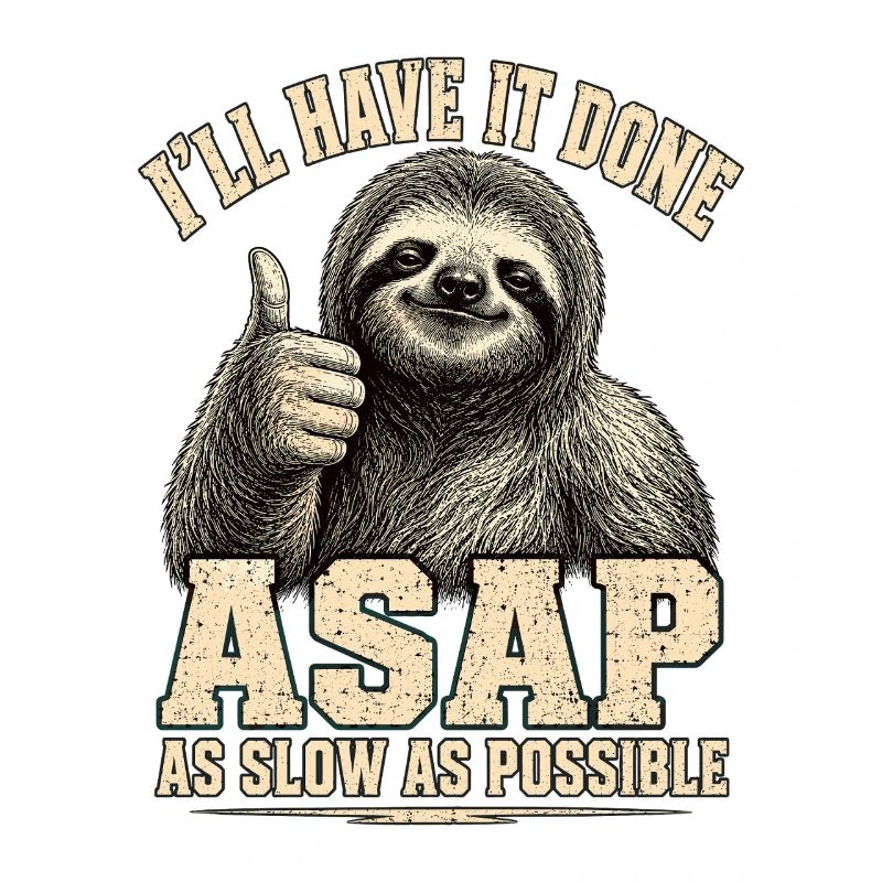 Faultier ASAP As Slow As Possible Shirt