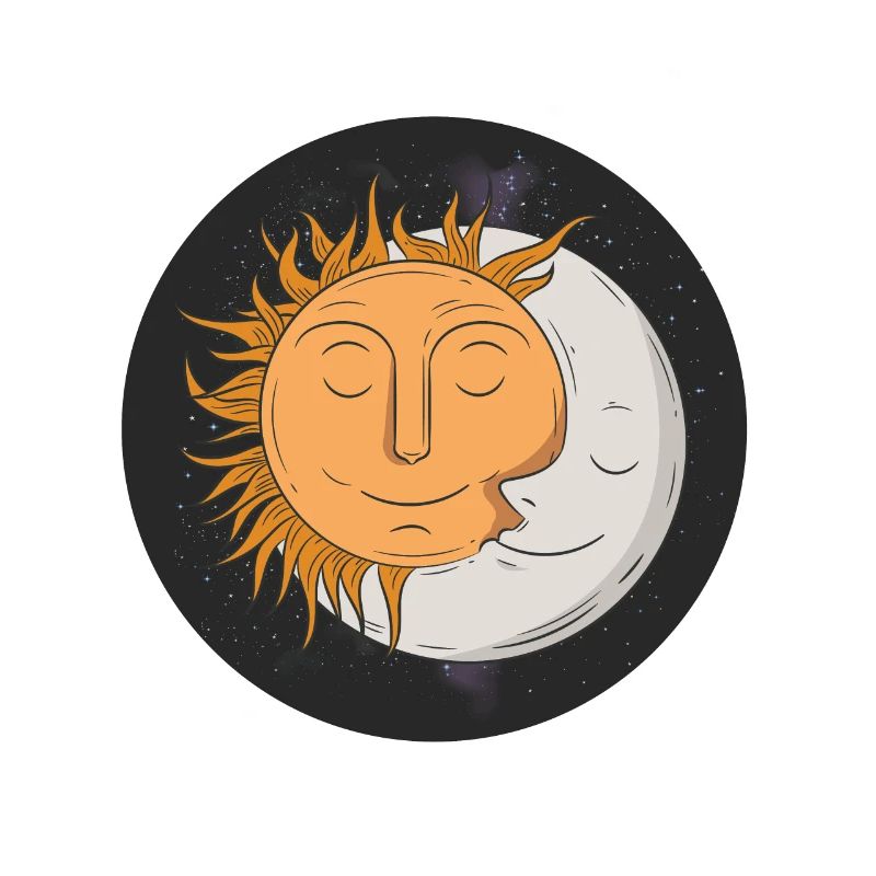 Moon and sun