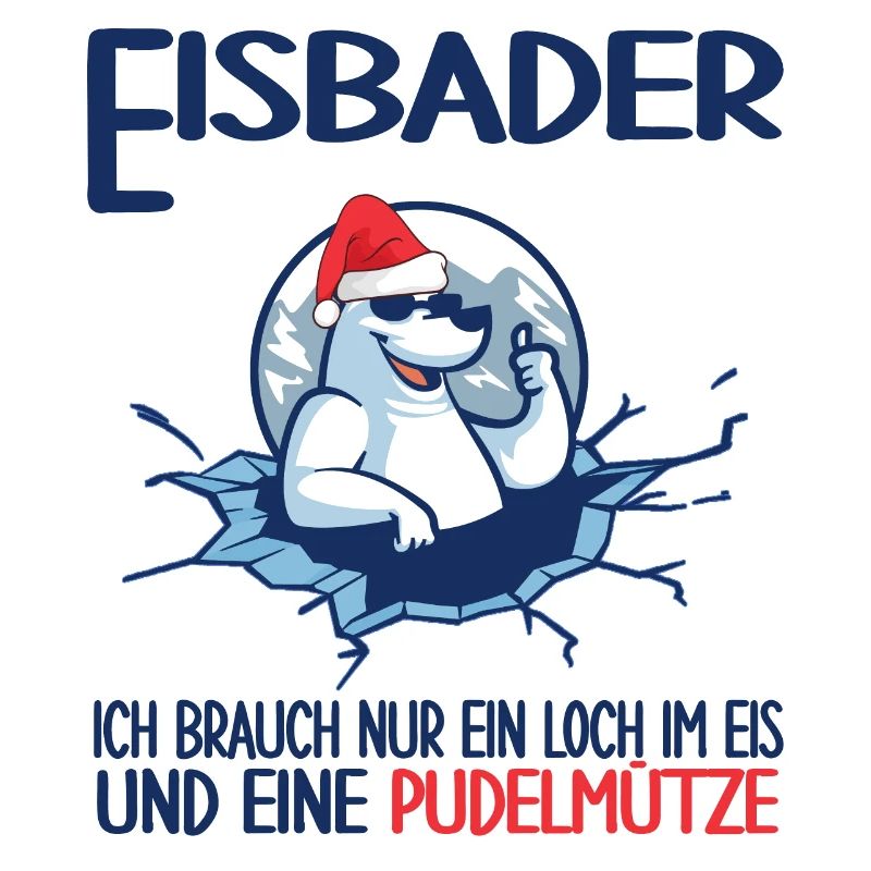 eisbader winterbader pudelmütze eisloch eisbad
