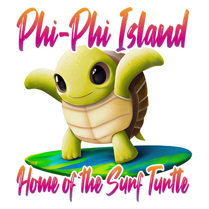 Tortue de surf des îles Phi Phi