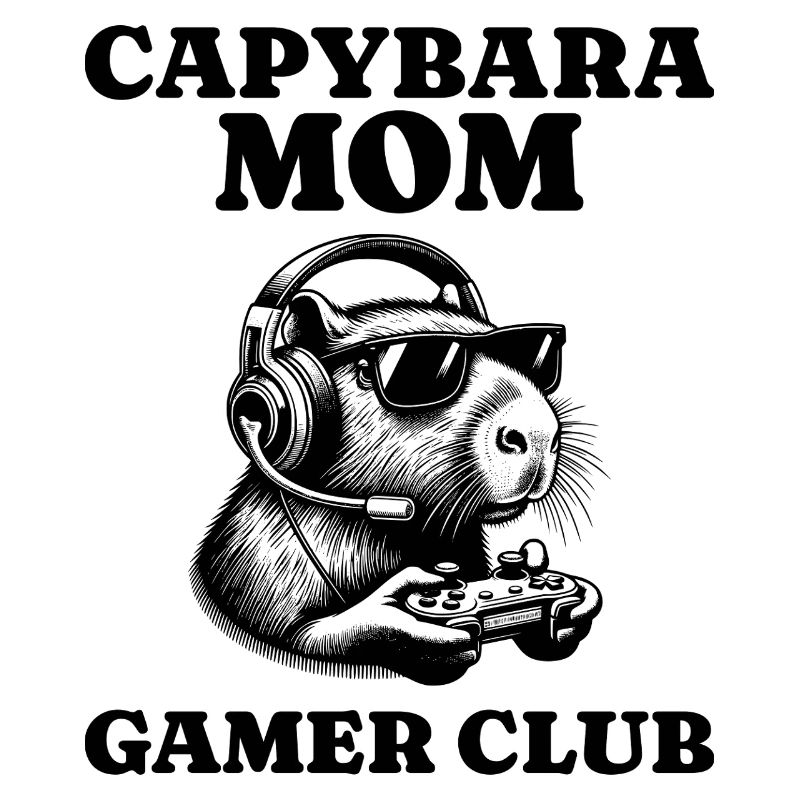 Capybara Joueuse Capybara Maman Gameuse