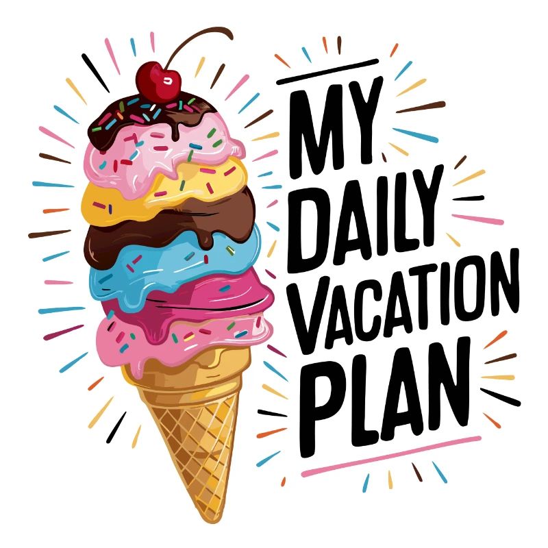 Lachende Eistüte Lustiges Eiscreme Design Spruch