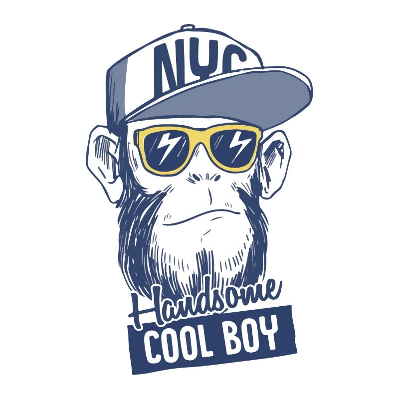 singe, garçon cool