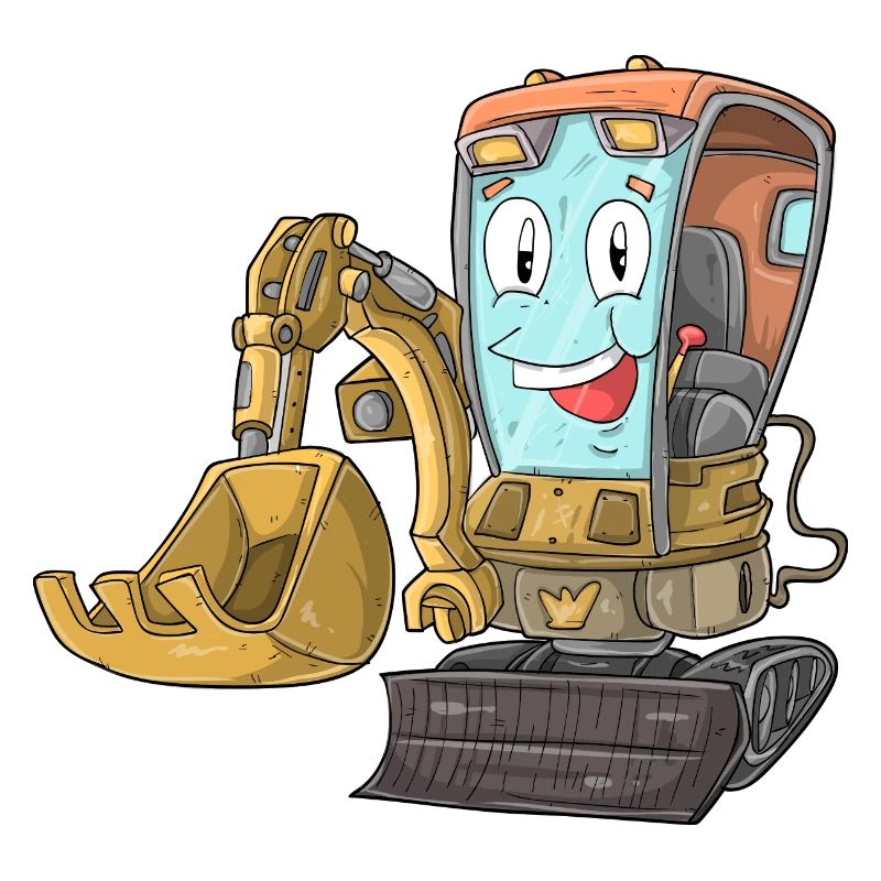 Bagger mit Gesicht