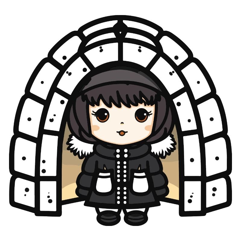 Igloo Eskimo Winter Comic